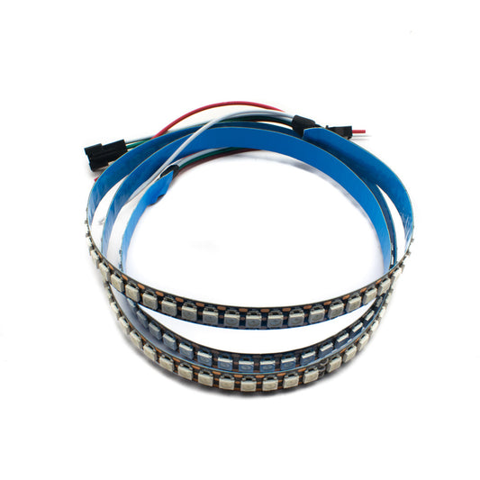 WS2812B 144 LEDs/m RGB Addressable LED Pixel Strip Light 5V DC Programmable - Electra Traders | Electronic Components & Gadgets India