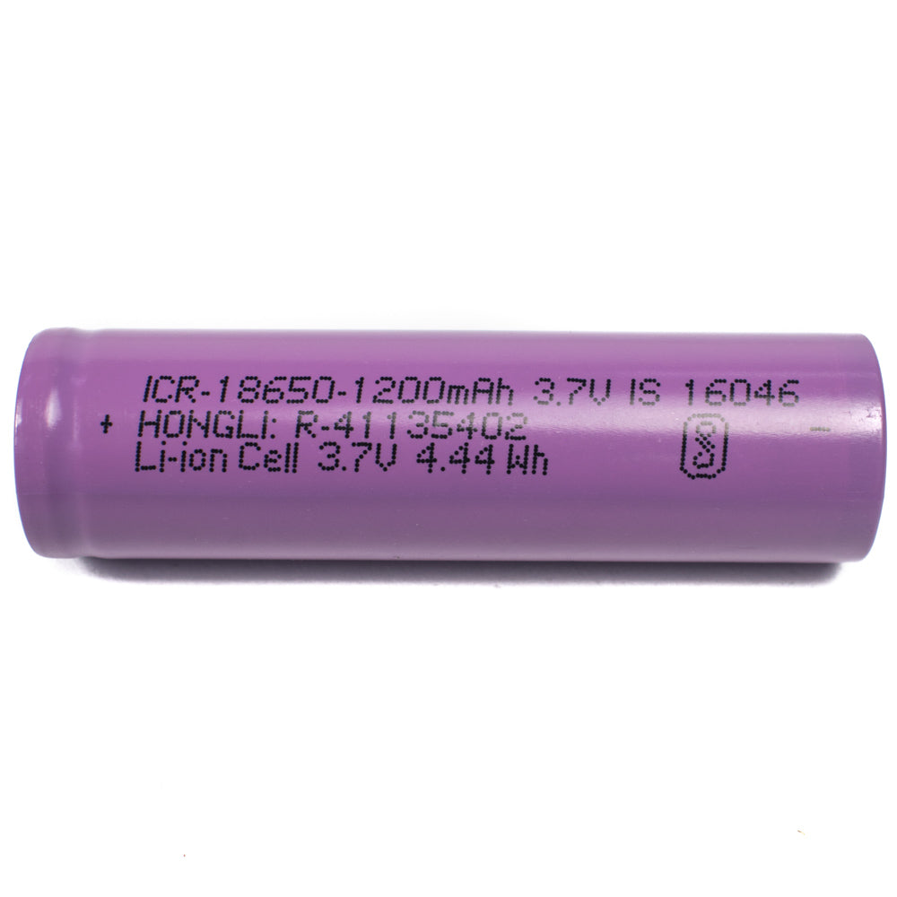 1200mAh ICR18650 3.7V Lithium-Ion Battery - Electra Traders | Electronic Components & Gadgets India