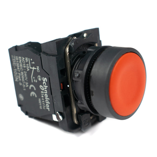 XB5AA42N Schneider Push Button Spring Return 1 NC Red - Electra Traders | Electronic Components & Gadgets India