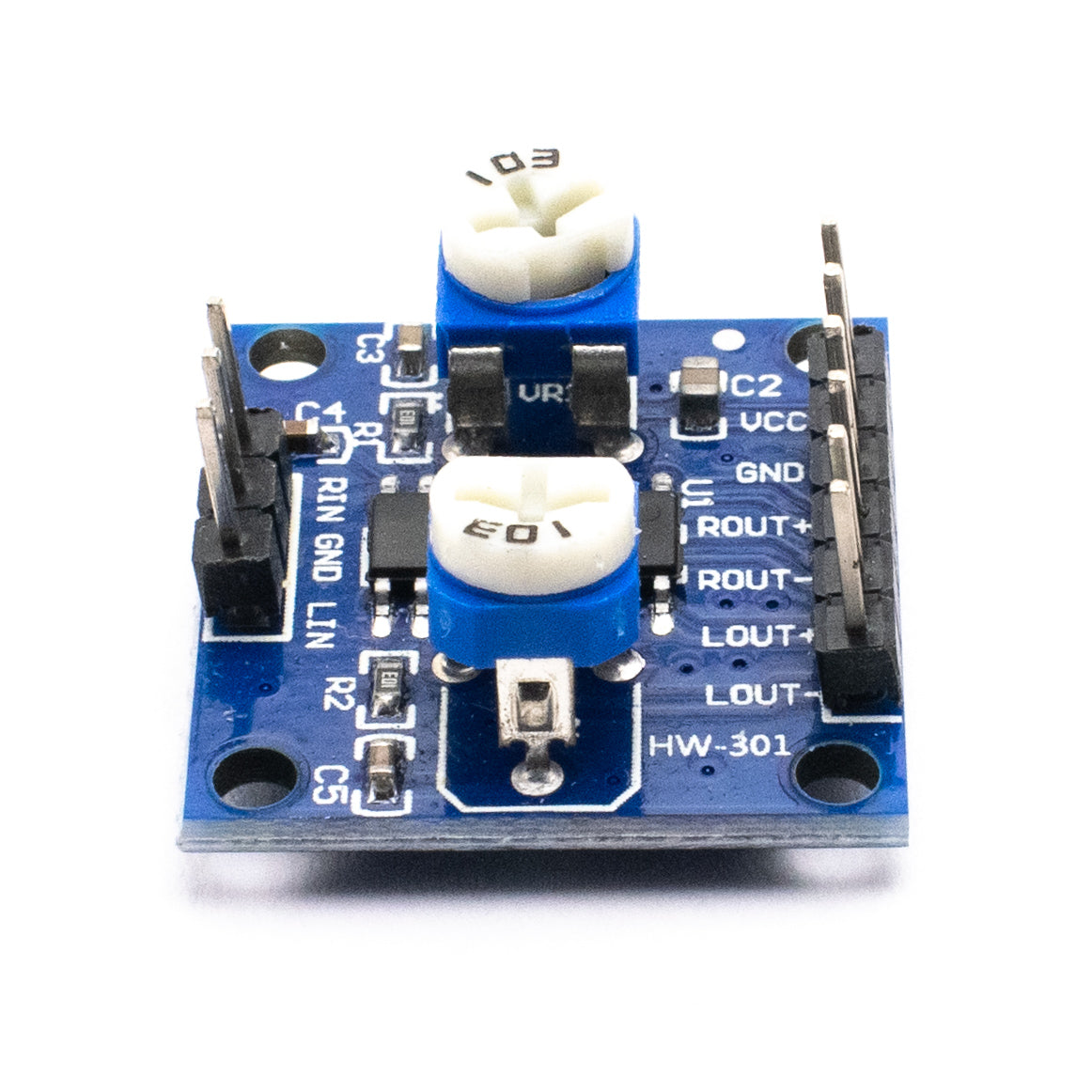 PAM8406 Class -D Audio Amplifier Module With Volume Control Potentiometer - Electra Traders | Electronic Components & Gadgets India