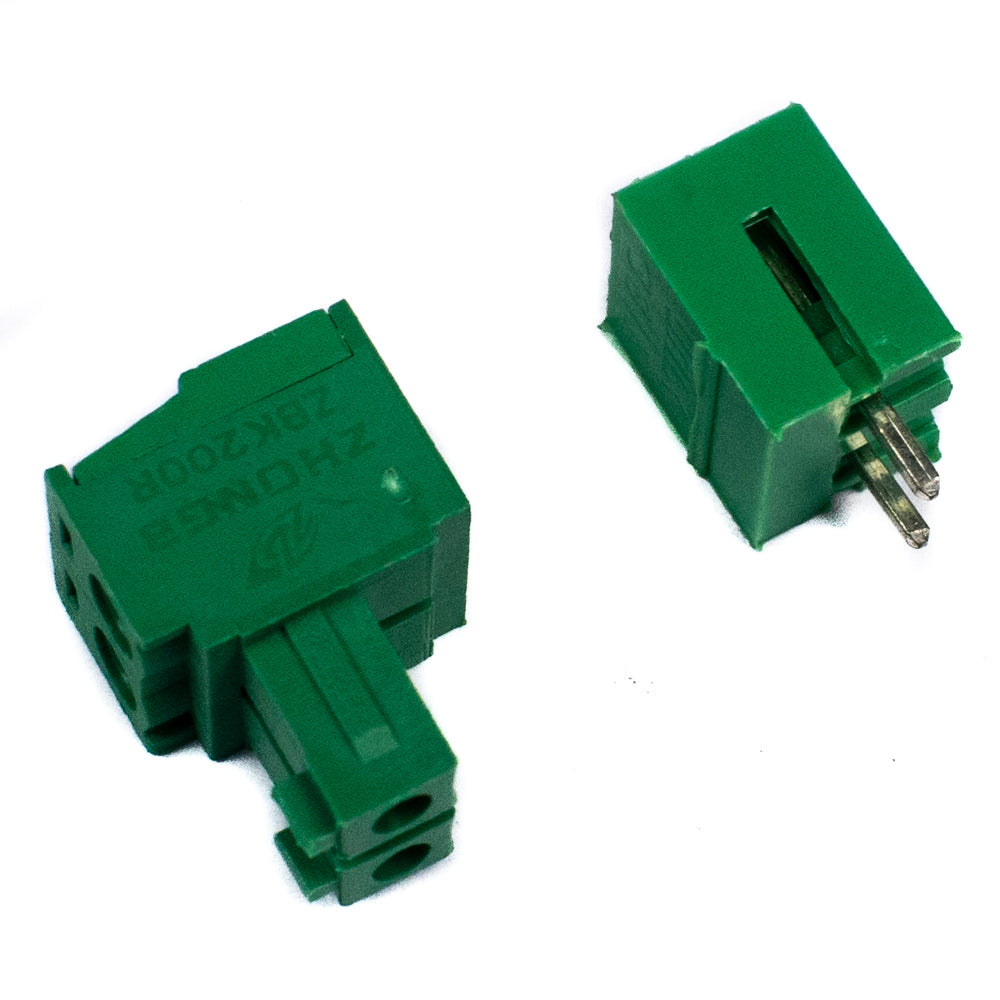 2 Pin Plugin Terminal Right Angle 3.81mm Male-Female Pair - Electra Traders | Electronic Components & Gadgets India