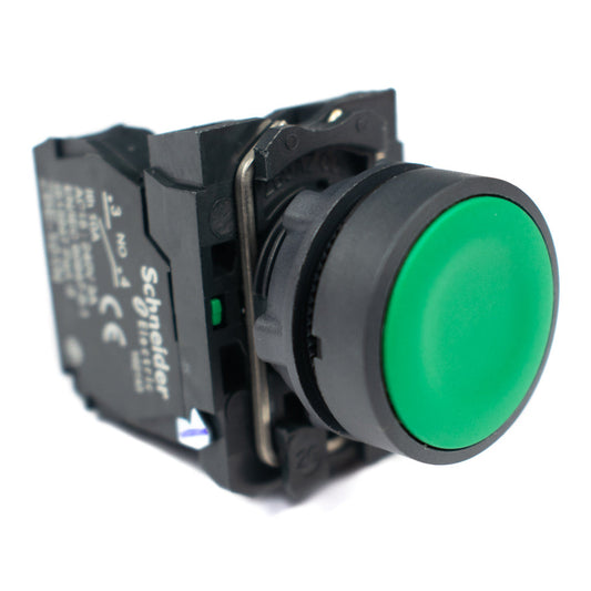 XB5AA31N Schneider Push Button Spring Return 1 NO Green - Electra Traders | Electronic Components & Gadgets India