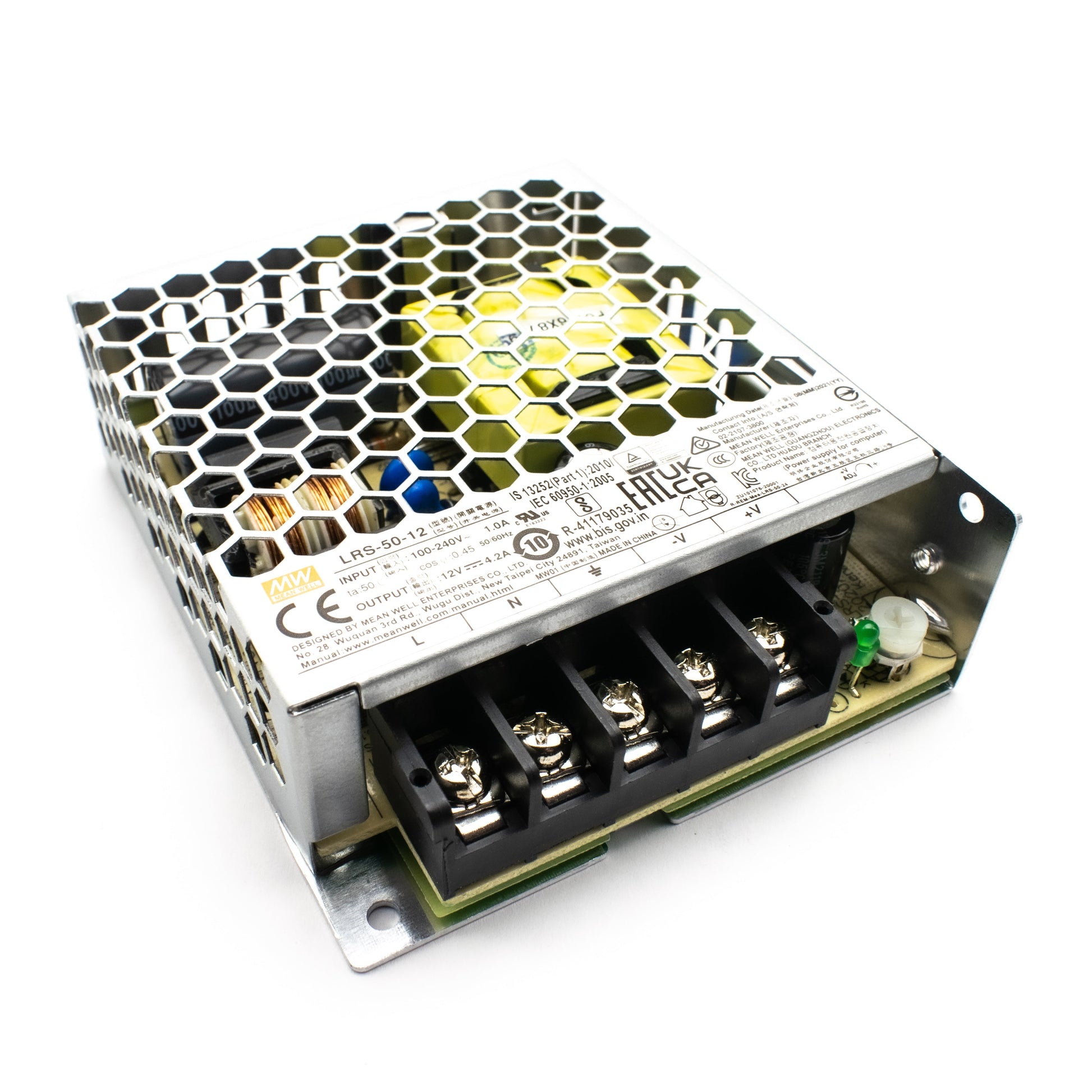 12V 50W Meanwell SMPS (LRS-50-12) - Electra Traders | Electronic Components & Gadgets India