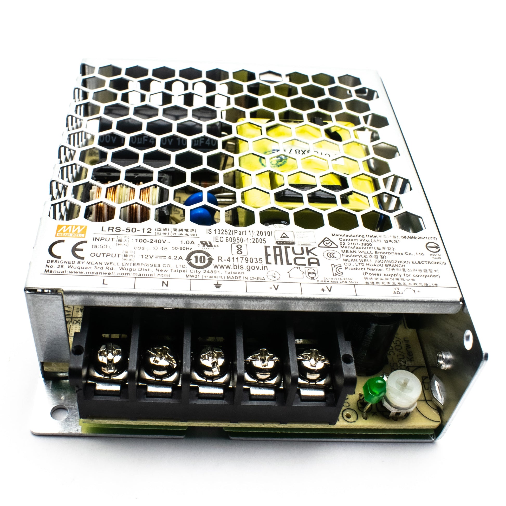 12V 50W Meanwell SMPS (LRS-50-12) - Electra Traders | Electronic Components & Gadgets India