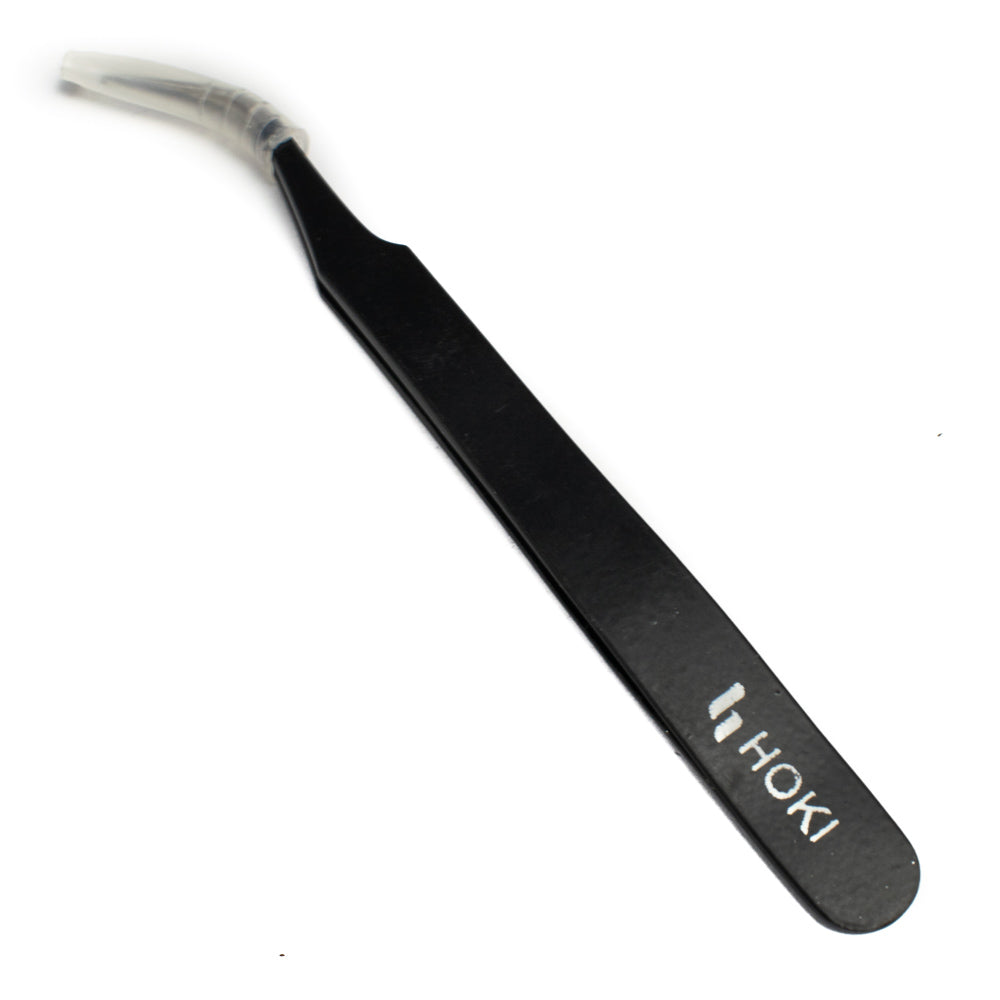 Curved Stainless Steel Tweezer (Black) - Electra Traders | Electronic Components & Gadgets India