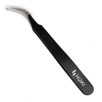 Curved Stainless Steel Tweezer (Black) - Electra Traders | Electronic Components & Gadgets India