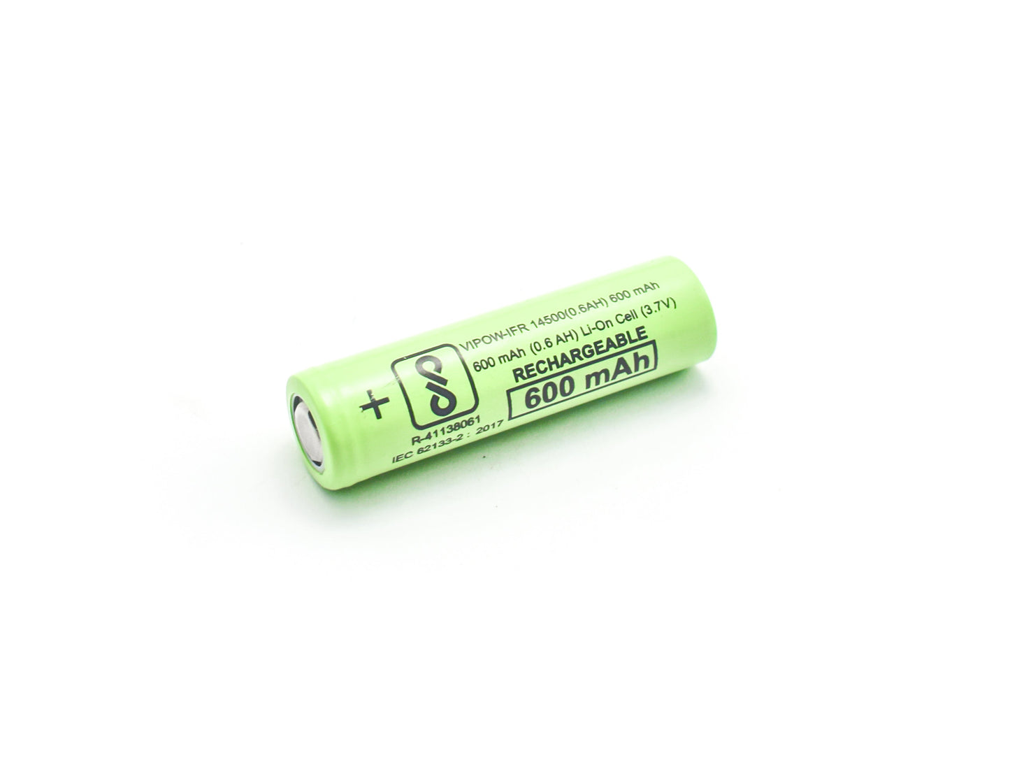 3.7V 600mAh 14500 Lithium-Ion Battery - Electra Traders | Electronic Components & Gadgets India