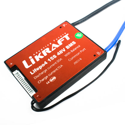 15S 48V 30A LiFePO4 Battery BMS Waterproof with Balance Charging - Electra Traders | Electronic Components & Gadgets India