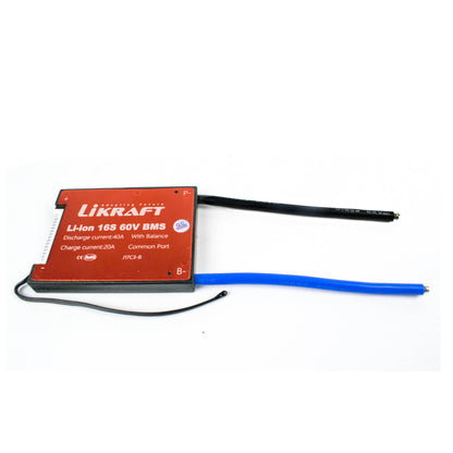 16S 60V 40A Lithium Ion Battery BMS Waterproof with Balance Charging - Electra Traders | Electronic Components & Gadgets India