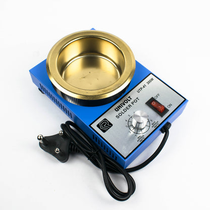 UNIVOLT UTP-41 300W 100mm Solder Pot - Electra Traders | Electronic Components & Gadgets India