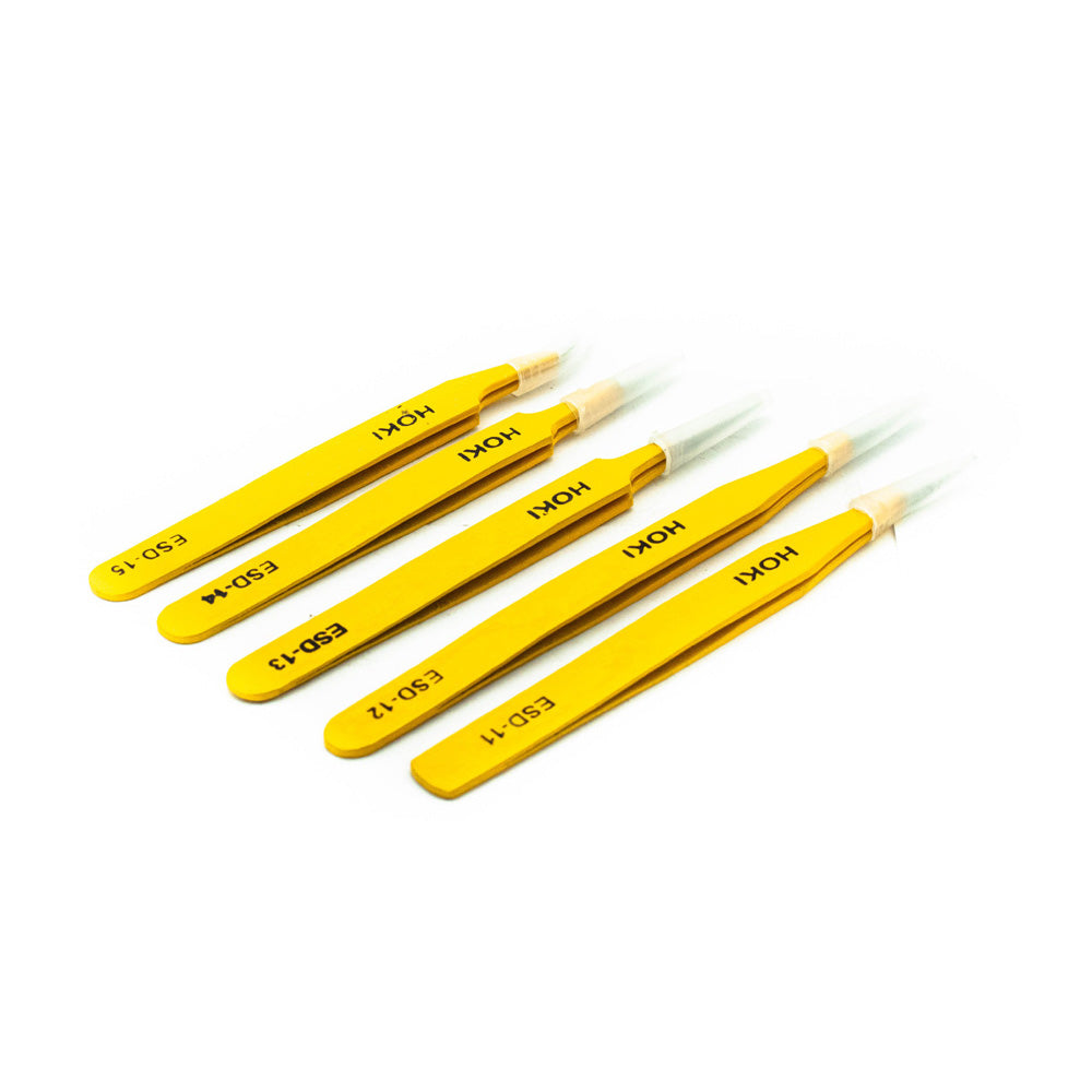 HOKI Anti-static Stainless Steel ESD Precision Tweezers Set - Electra Traders | Electronic Components & Gadgets India