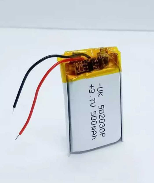 502030 500mAh 3.7V Lithium Polymer Battery - Electra Traders | Electronic Components & Gadgets India