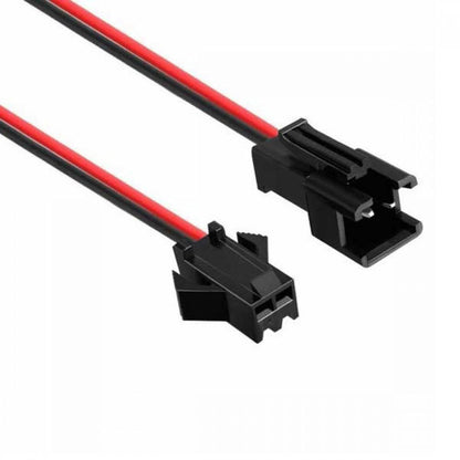 JST SM 2 Pin Plug Male and Female Connector Adapter with 120 mm Electrical Cable Wire for LED Light - Electra Traders | Electronic Components & Gadgets India