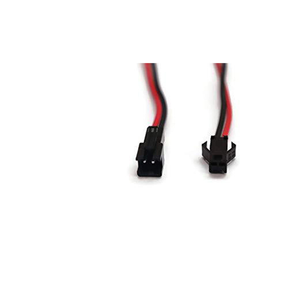 JST SM 2 Pin Plug Male and Female Connector Adapter with 120 mm Electrical Cable Wire for LED Light - Electra Traders | Electronic Components & Gadgets India