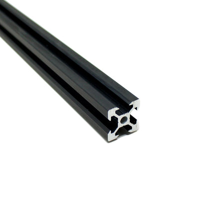 1000 mm 20X20 4 V Slot Aluminium Extrusion Profile (Black) - Electra Traders | Electronic Components & Gadgets India