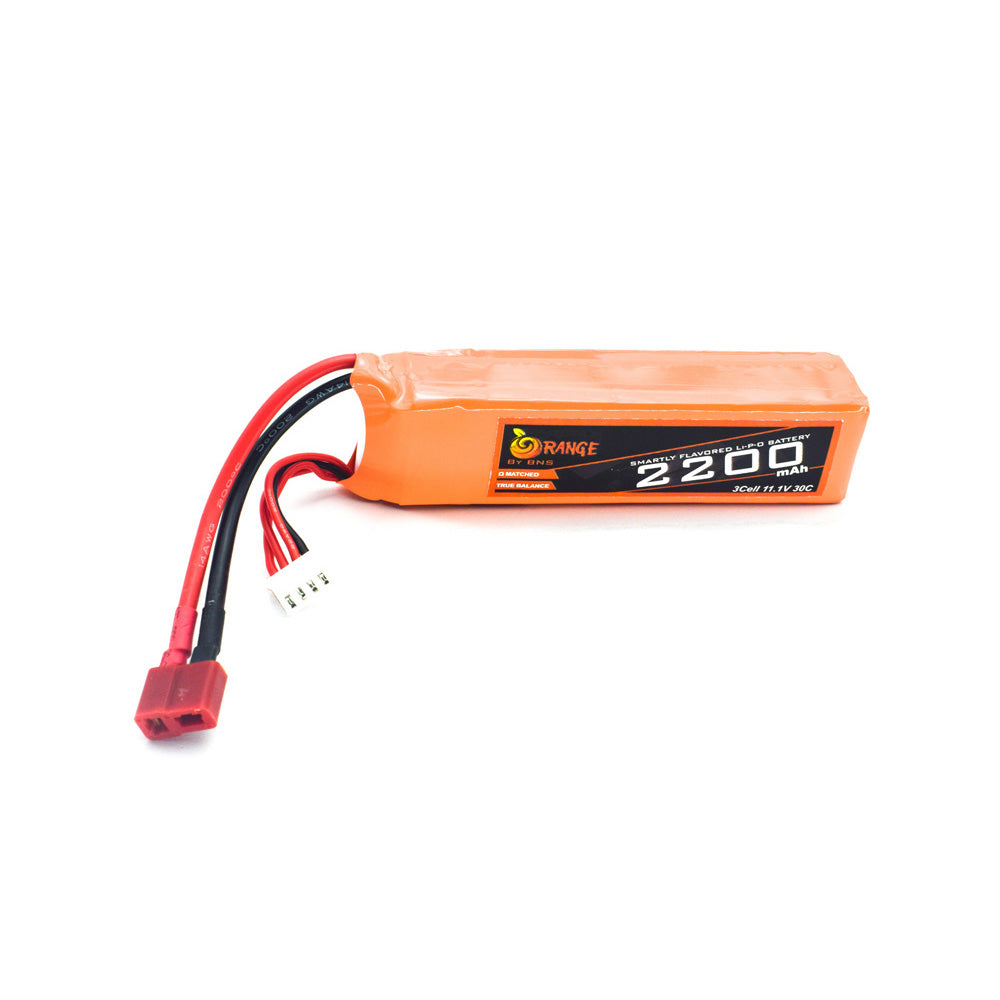 Orange 2200mAh 3S 30C Lithium polymer battery Pack - Electra Traders | Electronic Components & Gadgets India