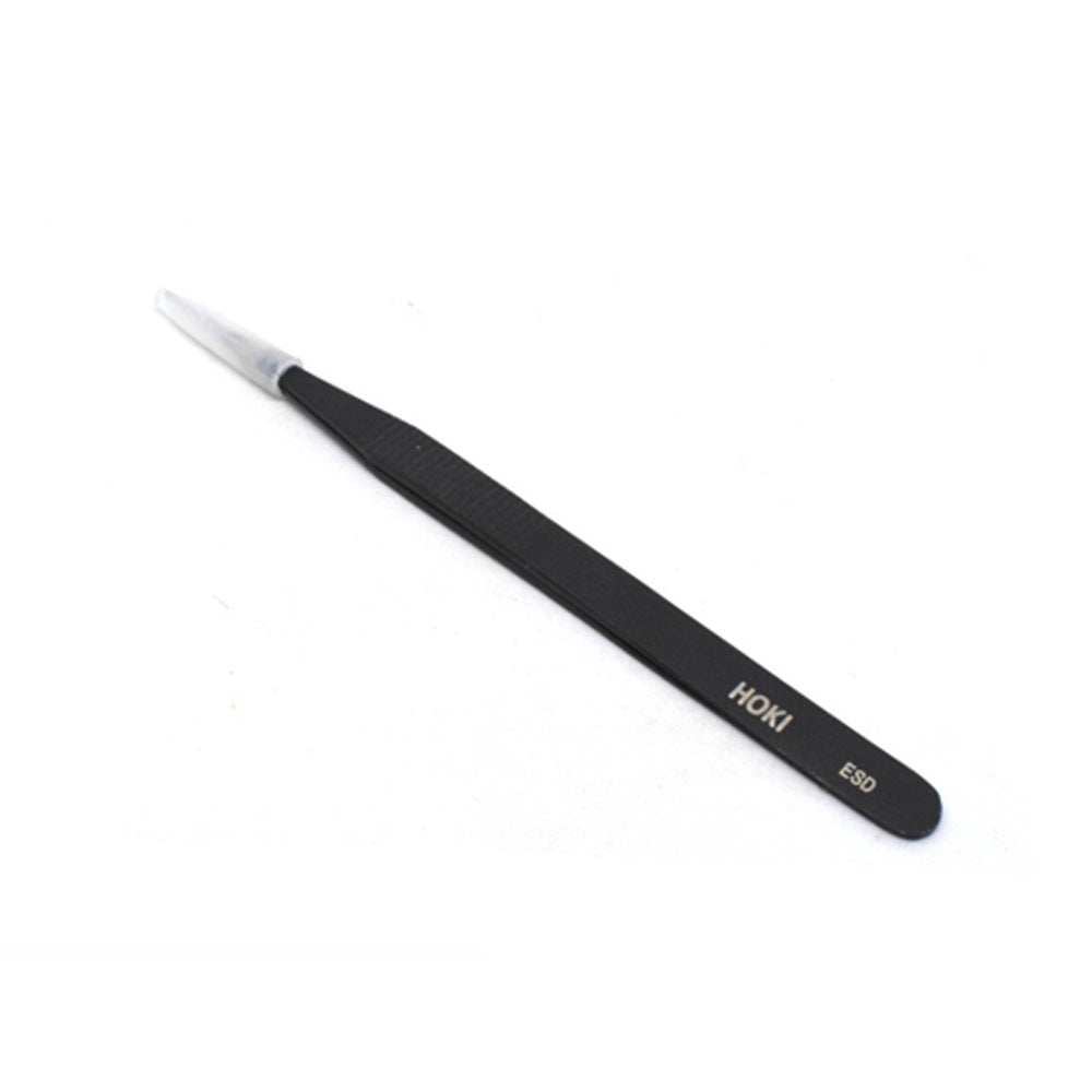 Straight Stainless Steel Tweezers (Black) - Electra Traders | Electronic Components & Gadgets India