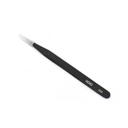 Straight Stainless Steel Tweezers (Black) - Electra Traders | Electronic Components & Gadgets India