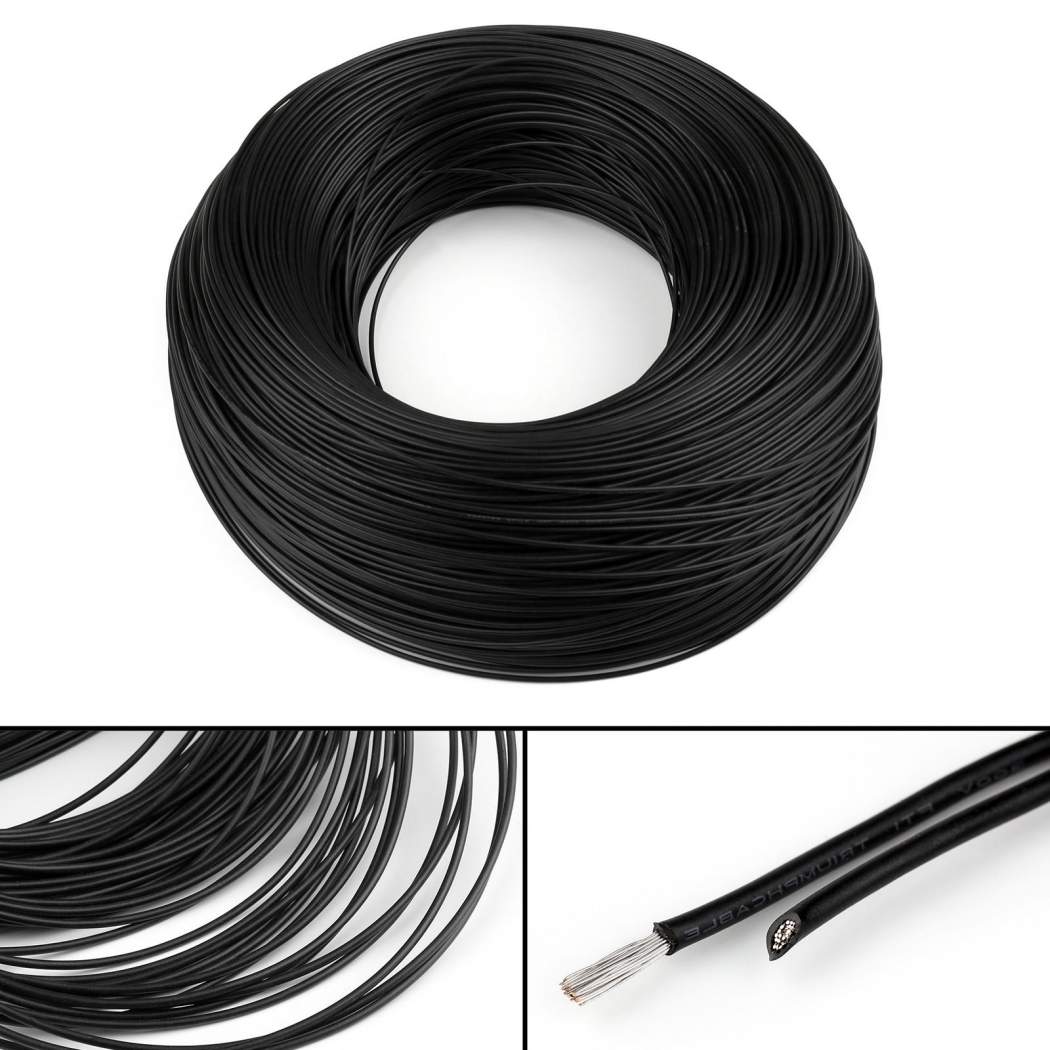 1 Meter UL1007 18AWG PVC Electronic Wire (Black) - Electra Traders | Electronic Components & Gadgets India