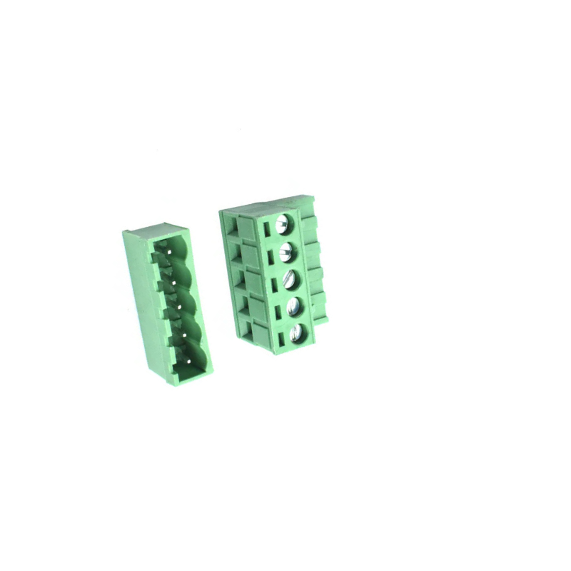 5 Pin Male and Female Pluggable Terminal Connector Right Angle Pitch 5.08mm - Electra Traders | Electronic Components & Gadgets India