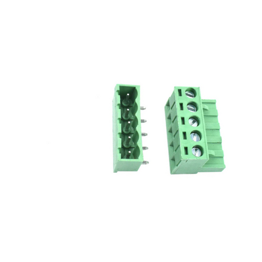 5 Pin Male and Female Pluggable Terminal Connector Right Angle Pitch 5.08mm - Electra Traders | Electronic Components & Gadgets India