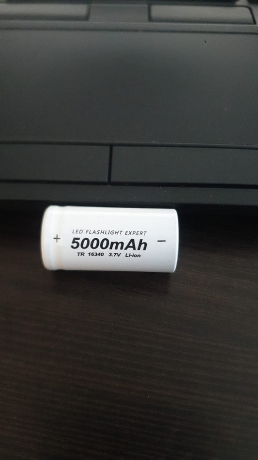 5000mAh TR 16340 3.7V Lithium-Ion Battery - Electra Traders | Electronic Components & Gadgets India