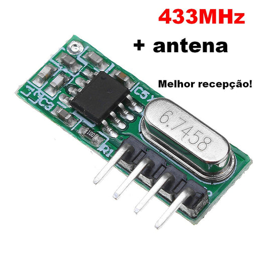 RF Receiver Module 433MHz 433.92MHz RX217 RX500 with antenna - Electra Traders | Electronic Components & Gadgets India