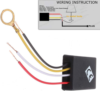 AC 100-240V 3 Way Touch Sensor Switch Desk light Parts Touch Control Sensor Dimmer For Bulbs Lamp Switch - Electra Traders | Electronic Components & Gadgets India