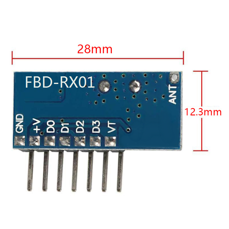 Qiachip 433 mhz metal 4 button wireless RF transceiver kit remote control with receiver - Electra Traders | Electronic Components & Gadgets India