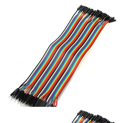 Male to Female Jumper Wires 40 Pin 30cm - Electra Traders | Electronic Components & Gadgets India