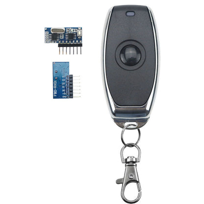 Single Channel remote control + RF superheterodyne receiver module (3.3V~5V) 433MHZ - Electra Traders | Electronic Components & Gadgets India