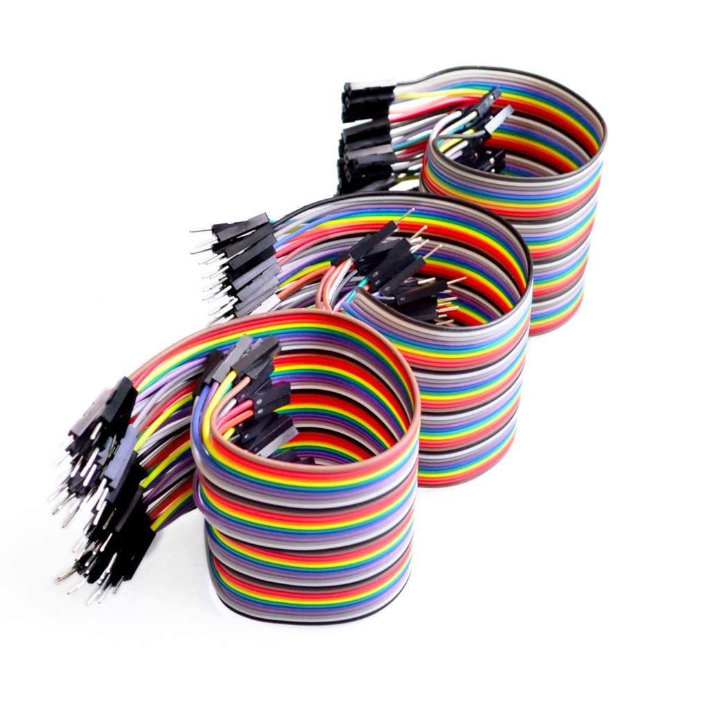 10 CM 40 Pin Dupont Cable Male/Male, Male/Female, Female/Female Cable Combo - Electra Traders | Electronic Components & Gadgets India