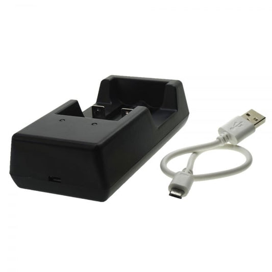 Tomo V6-2 Dual Usb 2 Slots Battery Intelligent Charger For AA / AAA / 18650 / 17650 / 16340 / 14500 / 10500 Batteries Black - Electra Traders | Electronic Components & Gadgets India