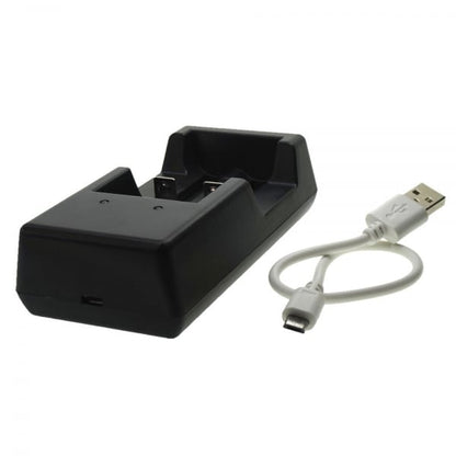 Tomo V6-2 Dual Usb 2 Slots Battery Intelligent Charger For AA / AAA / 18650 / 17650 / 16340 / 14500 / 10500 Batteries Black - Electra Traders | Electronic Components & Gadgets India