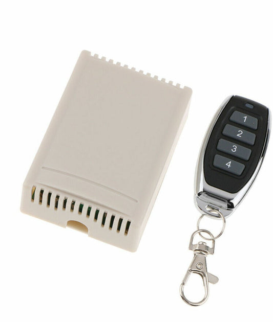 12V Relay 4 Channel Wireless RF Remote Control Switch 1 Transmitter 1 Receiver - Electra Traders | Electronic Components & Gadgets India