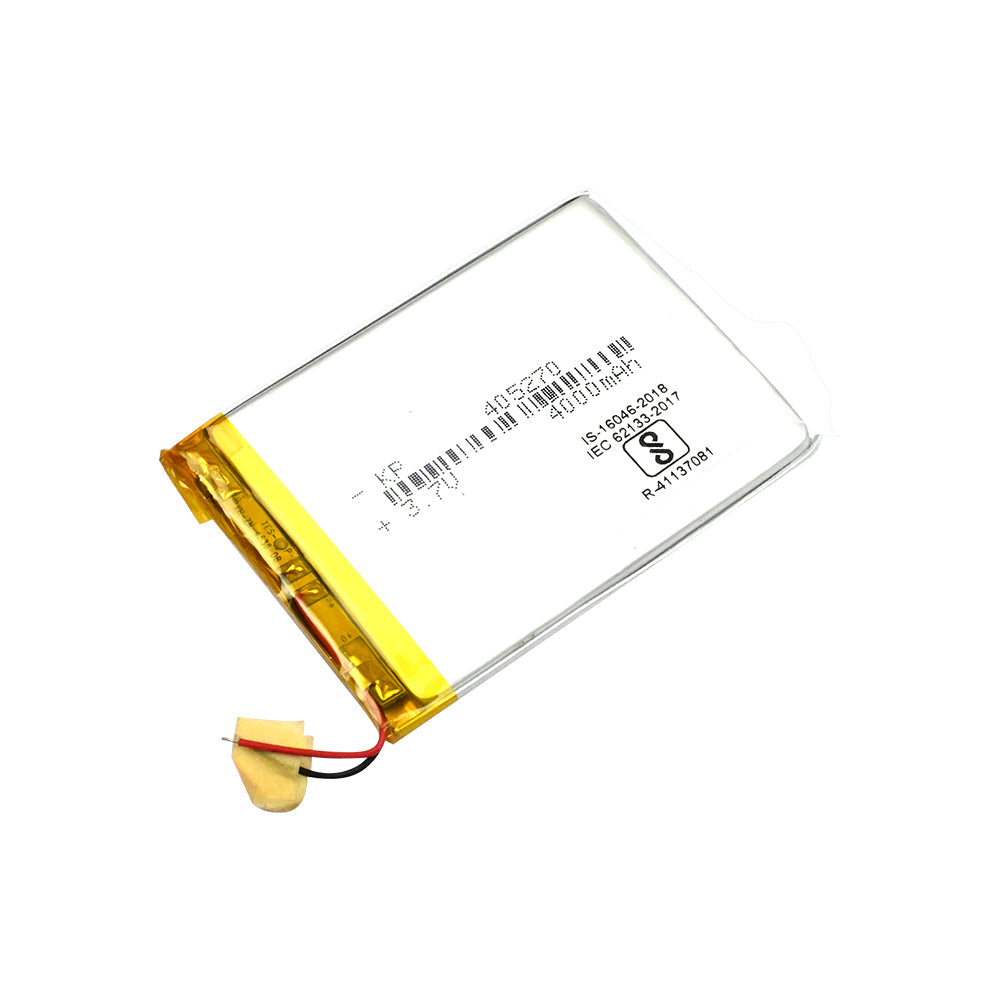 KP 405270 3.7V 4000mAh Lithium Polymer Rechargeable Battery with BMS - Electra Traders | Electronic Components & Gadgets India