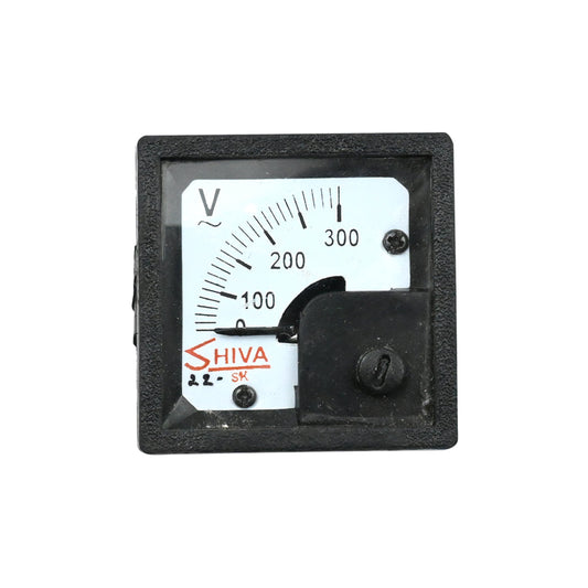 Shiva 0-300V 51x51mm Square Shape Analog Voltmeter - Electra Traders | Electronic Components & Gadgets India
