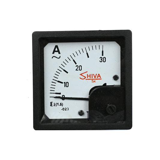 Shiva 0-30A Square Shape Analog Ammeter - Electra Traders | Electronic Components & Gadgets India