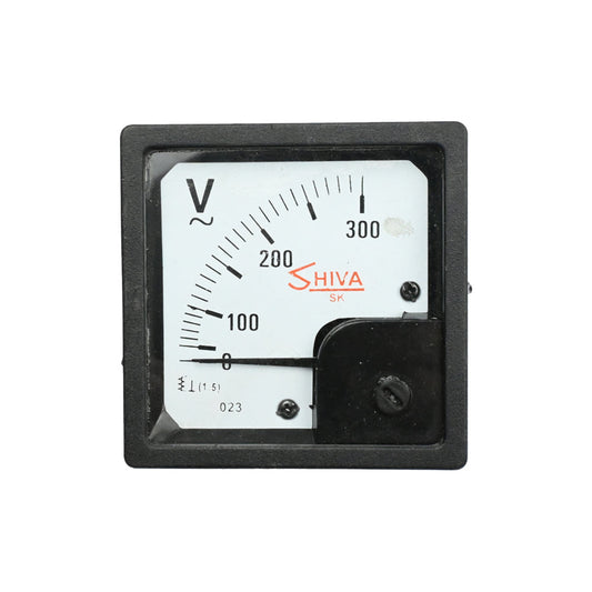 Shiva 0-300V Square Shape Analog Voltmeter - Electra Traders | Electronic Components & Gadgets India