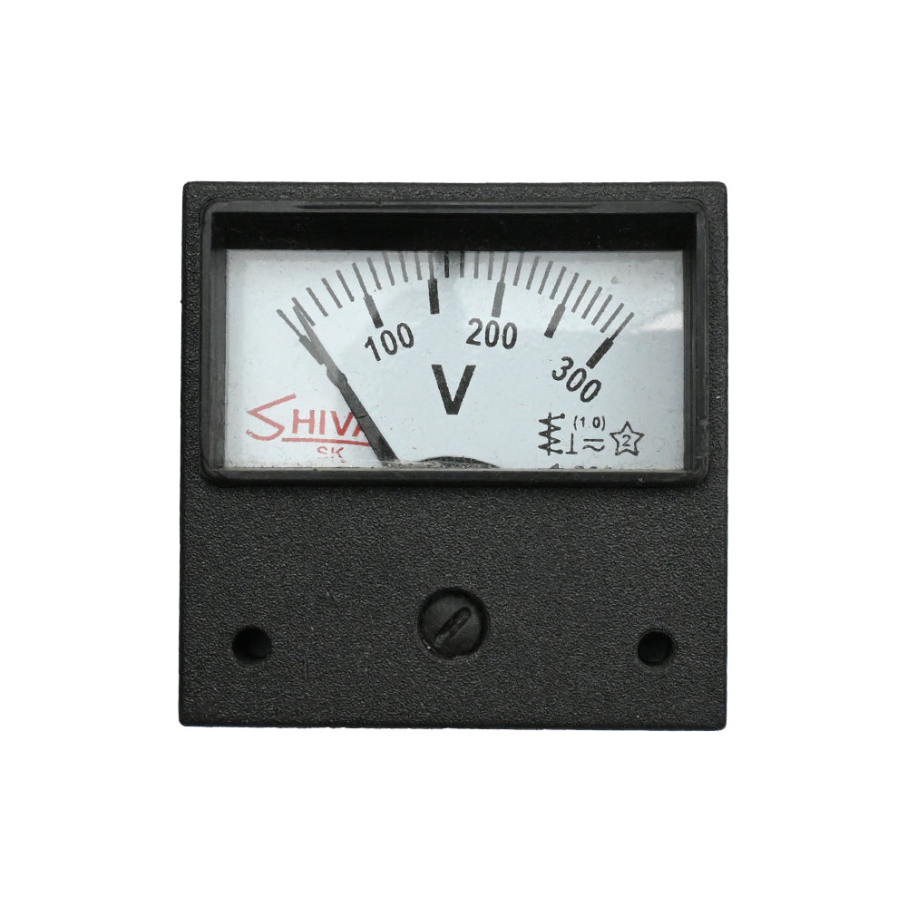 Shiva 0V-300V 64x64x48mm Analog Voltmeter - Electra Traders | Electronic Components & Gadgets India