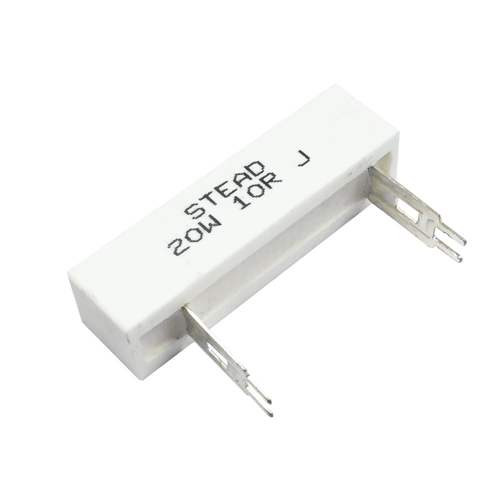 10R 10 Ohm 20W Wire Wound Ceramic Resistor - Electra Traders | Electronic Components & Gadgets India