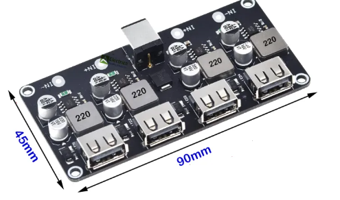 XFW-KC42-4 24W 4 Channel Quick Mobile Charger Module - Electra Traders | Electronic Components & Gadgets India