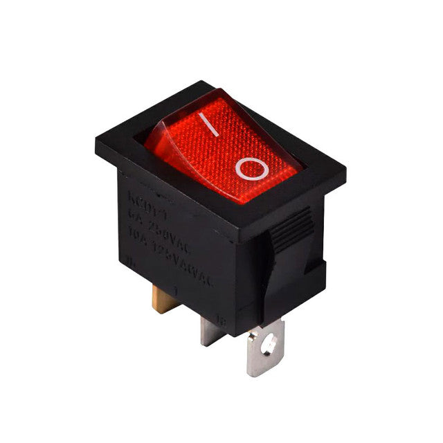 10A 250V SPDT Rocker Switch with Red LED Light - Electra Traders | Electronic Components & Gadgets India