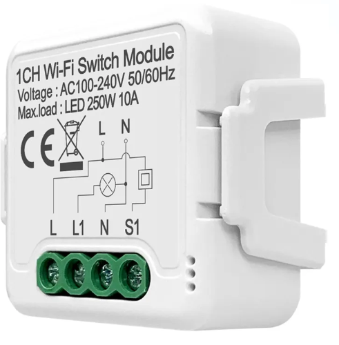 1 Gang 1 Channel 10A Wifi Smart Switch - Electra Traders | Electronic Components & Gadgets India
