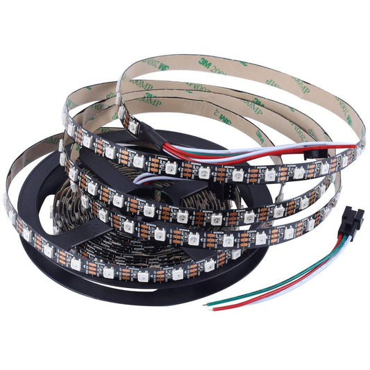 DC 5V WS2812B Addressable LED Strip 1 Meter (Non Waterproof) 60 LEDs/m - Electra Traders | Electronic Components & Gadgets India